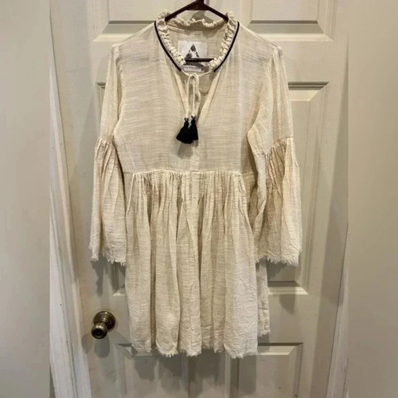 Pearl and Caviar Gauze Dress Resortwear‎ size S/M small medium - Picture 3 of 12